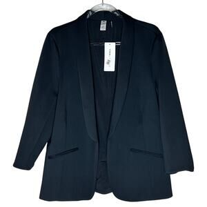 Yogalicious Formatic Open Front Scuba Bently Blazer Black Size XL